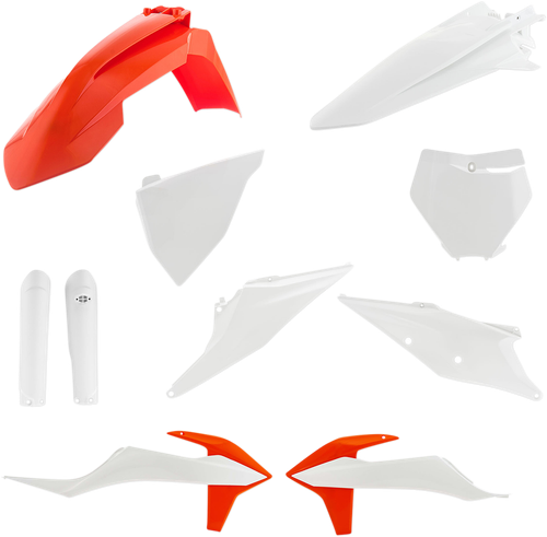 ACERBIS 2726496345 Full Replacement Plastic Kit - '19 OEM Orange/White KTM SX/XC '19-'22