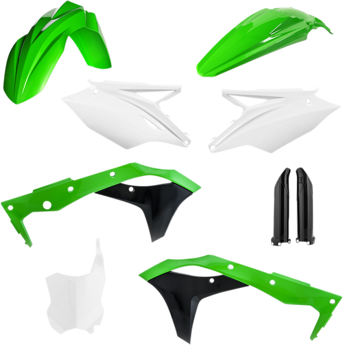 ACERBIS 2685826812 Full Replacement Plastic Kit For Kawasaki - '20 OEM Green/White/Black Kawasaki KX '18-'20