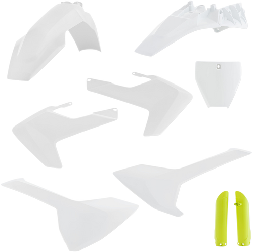 ACERBIS 2686466812 Full Replacement Plastic Kit For Husqvarna - '20 OEM White/Yellow Husqvarna TC '18-'24