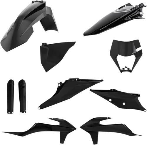 ACERBIS 2791540001 Full Replacement Plastic Kit - Black KTM EX/XC '20-'23