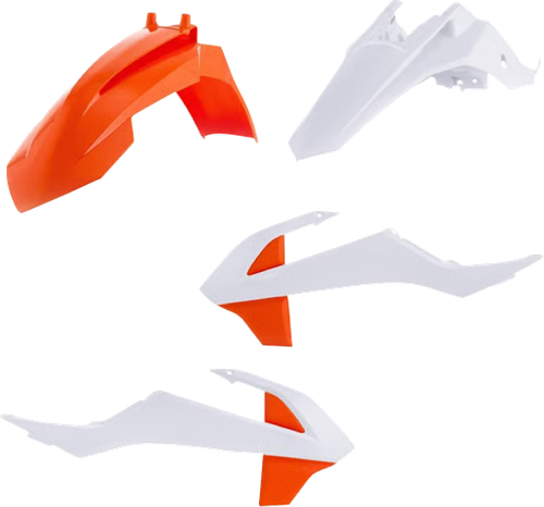 ACERBIS 2449627118 Standard Body Replacement Plastic Kit - '20-'21 OEM Orange/White Gas Gas | KTM SX | MC '16-'23