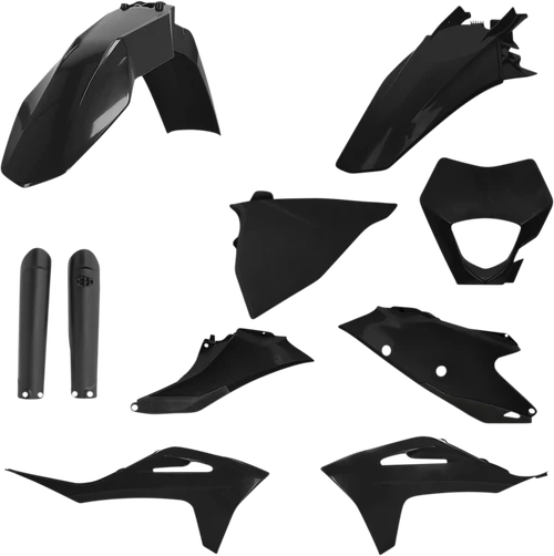 ACERBIS 2872810001 Full Replacement Plastic Kit - Black Gas Gas EC '21-'23
