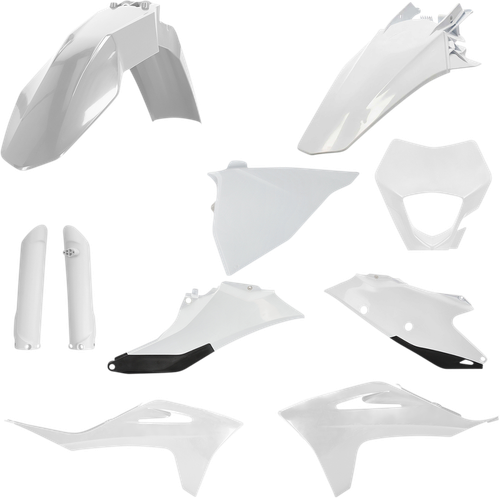 ACERBIS 2872811035 Full Replacement Plastic Kit - White/Black Gas Gas EC '21-'23
