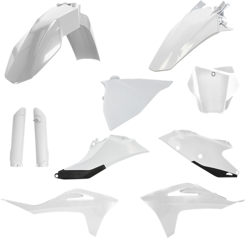 ACERBIS 2872791035 Full Replacement Plastic Kit - White/Black Gas Gas EX/MC '21-'23