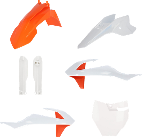 ACERBIS 2980586345 Full Replacement Plastic Kit - '19 OEM Orange/White Gas Gas | KTM MC/SX '16-'24