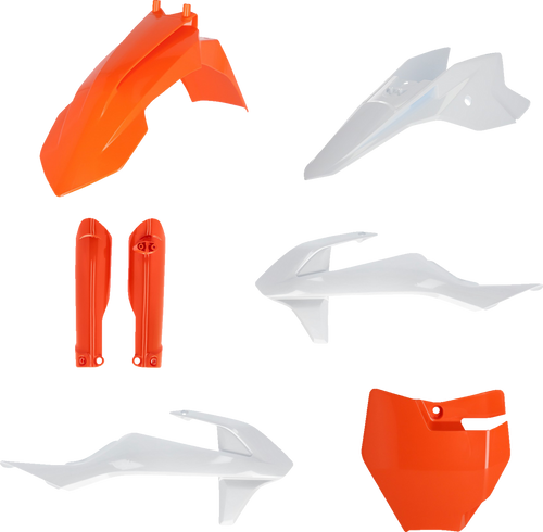 ACERBIS 2980587705 Full Replacement Plastic Kit - '23 OEM Orange/White Gas Gas | KTM MC/SX '16-'24