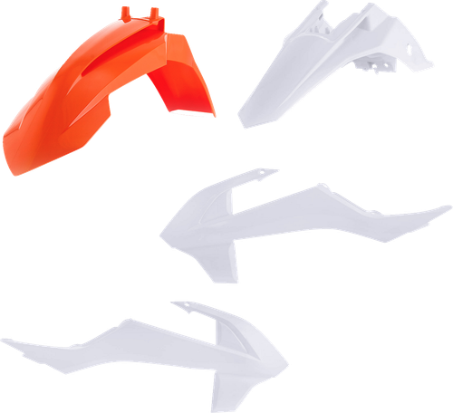 ACERBIS 2449627705 Standard Body Replacement Plastic Kit - '23 OEM Orange/White Gas Gas | KTM SX | MC '16-'23