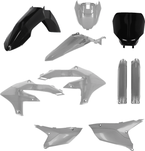 ACERBIS 2979591001 Full Replacement Plastic Kit For Yamaha - Black/Gray Yamaha YZ '23-'25