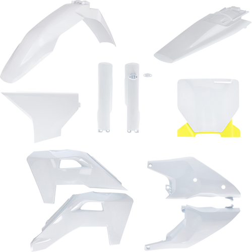 ACERBIS 2986848211 Full Replacement Plastic Kit For Husqvarna - '25 OEM White/Yellow Husqvarna FC/FX/TC/TX '25