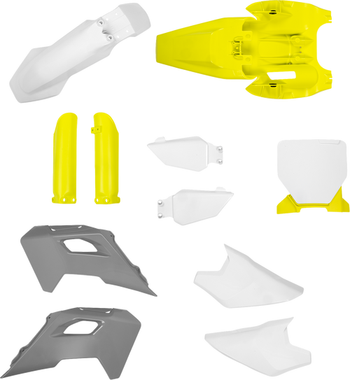 ACERBIS 2987288211 Full Replacement Plastic Kit For Husqvarna - '25 OEM Gray/Yellow/White Husqvarna TC '24-'25