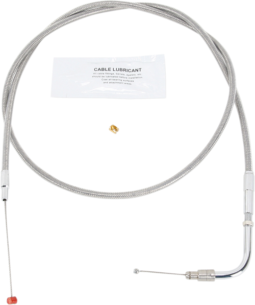 BARNETT 1023030017 Stainless Steel Throttle/Idle Cable - '96-'01 Touring