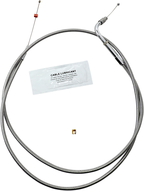 BARNETT 102303001610 Stainless Steel Throttle/Idle Cable - +10" '02-'07 FLH