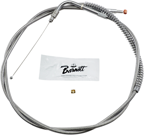 BARNETT 102303002010 Stainless Steel Throttle/Idle Cable - +10" '96-'01 Touring