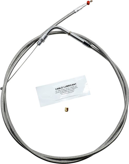 BARNETT 102303000812 Stainless Steel Throttle/Idle Cable - +12" '90-'95 Touring