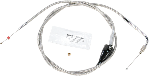 BARNETT 102304100412 Stainless Steel Throttle/Idle Cable - Cruise +12" '96-'01 Touring