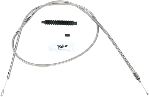 BARNETT 102301000512 High-Efficiency Stainless Steel Clutch Cable for Harley-Davidson - +12" '89-'06 Touring