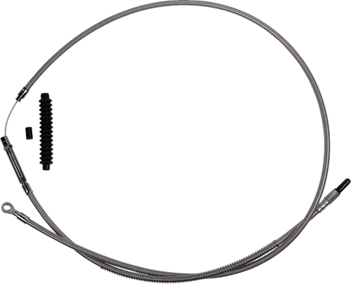 BARNETT 102301006810 High-Efficiency Stainless Steel Clutch Cable for Harley-Davidson - +10" '21-'24 FL