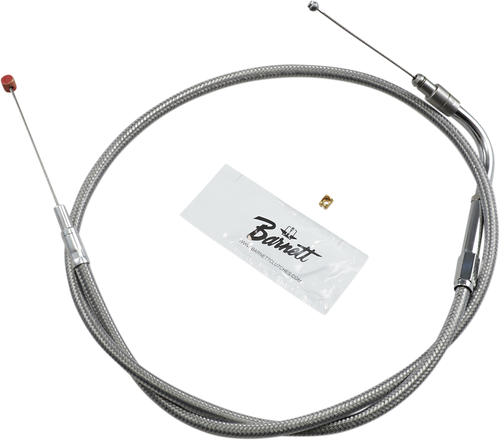 BARNETT 40096SCDS Stainless Steel Throttle/Idle Cable - '96-'06 Sportster