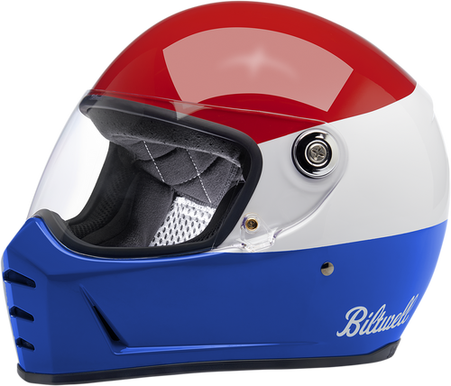 BILTWELL 1004-549-106 Lane Splitter Podium Helmet - Podium Gloss Red/White/Blue 2XL