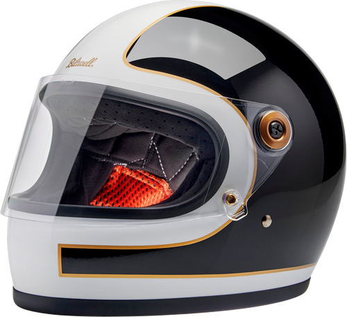 BILTWELL 1003-566-501 Gringo S Helmet - Gloss White/Black Tracker XS