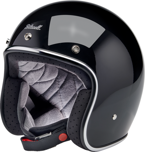 BILTWELL 1001-101-203 Bonanza Helmet — Solid - Gloss Black Medium