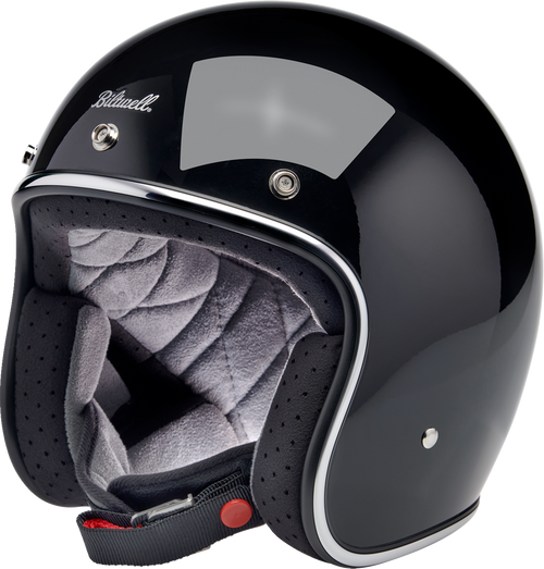 BILTWELL 1001-101-205 Bonanza Helmet — Solid - Gloss Black XL