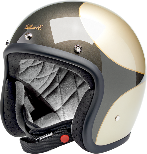 BILTWELL 1001-589-203 Bonanza Scallop Helmet - Scallop Metallic Charcoal/Champagne Medium