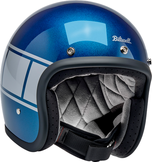 BILTWELL 1001-5116-203 Bonanza Holeshot Helmet - Holeshot Metallic Blue/Silver Medium