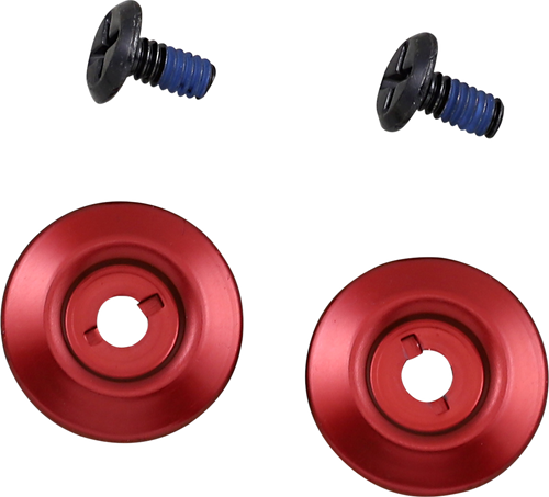 BILTWELL 0034-150-64 Gen 2 Helmet Hardware Kit - Black Screw Red Baseplate