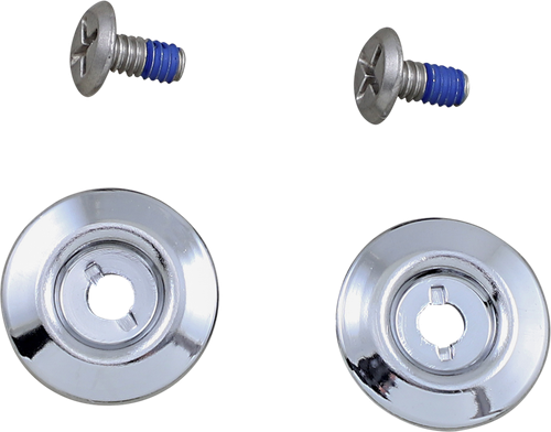 BILTWELL 0034-150-67 Gen 2 Helmet Hardware Kit - SS Screw Chrome Baseplate