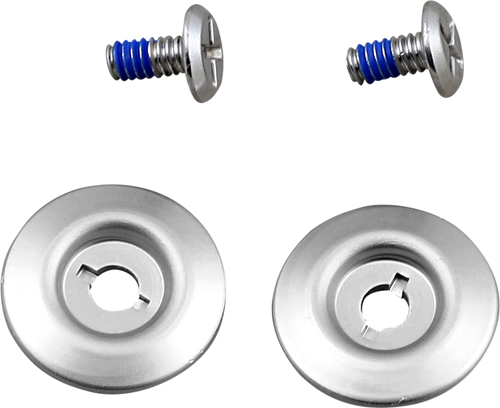 BILTWELL 0034-150-73 Gen 2 Helmet Hardware Kit - SS Screw Silver Baseplate