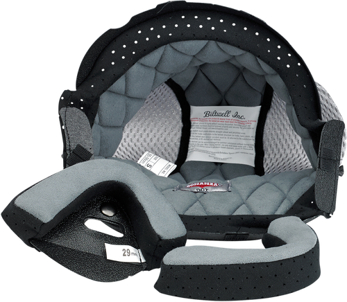 BILTWELL 0001-011-5703 Bonanza Helmet Liner - Black/Gray Medium
