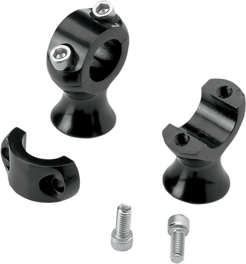BILTWELL 6401-201-175 1-3/4" Slimline Handlebar Risers - Black