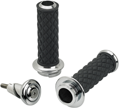 BILTWELL 6605-105-01 Alumicore Grips - TBW Chrome