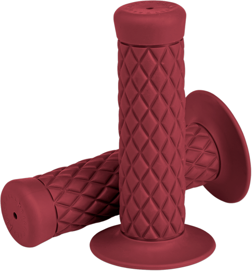 BILTWELL 6702-0378 Thruster Bar Grips - 7/8" Oxblood