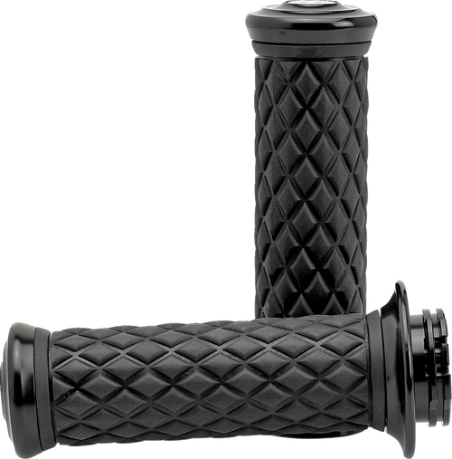 BILTWELL 6608-201-01 Alumicore Grips - TBW Black