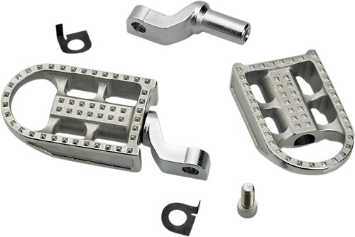 BILTWELL 7002-302-02 Mushman Foot Pegs - Step Raw Polished