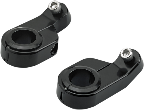 BILTWELL 6903-201 O/S Speedometer Clamps - Black Electroplated Angled