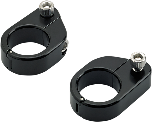 BILTWELL 6907-201 O/S Speedometer Clamps - Black Electroplated Straight