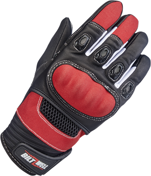 BILTWELL 1509-0801-303 Bridgeport Gloves - Red Medium