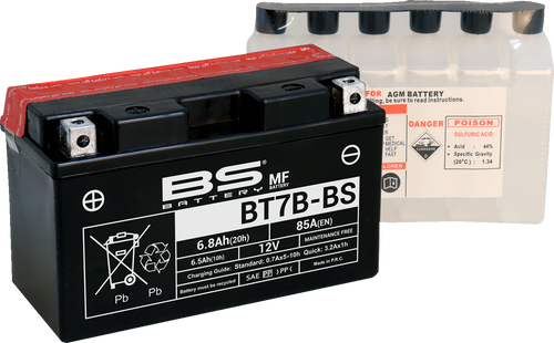BS BATTERY 300626 Maintenance-Free Battery - BT7B-BS (YT)