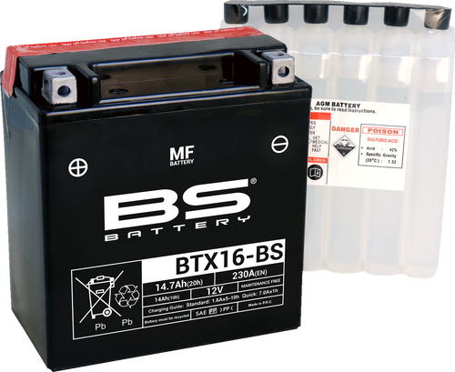 BS BATTERY 300609 Maintenance-Free Battery - BTX16-BS (YTX)