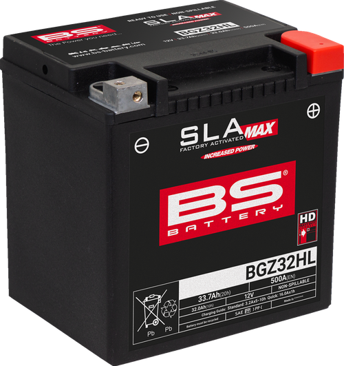 BS BATTERY 300935 SLA MAX Factory- Activated AGM Maintenance-Free Battery - BGZ32HL (GYZ)