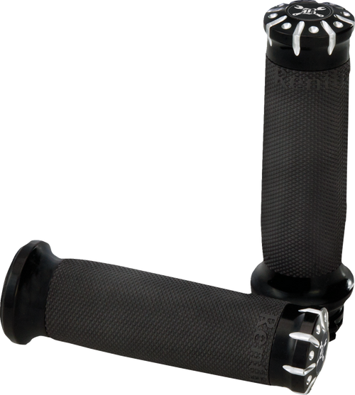 BURLY BRAND B16-1008TB Hawk Grips - Dual Cable Black Textured