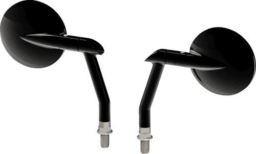 BURLY BRAND B16-1501B Hot Rod Mirrors - Hot Rod Side View Round Black