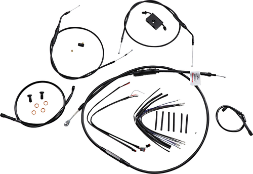 BURLY BRAND B30-1230 Extended Handlebar Cable and Brake Line Kit for Sportsters with ABS - 14" Ape Hanger Handlebars