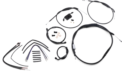 BURLY BRAND B30-1266 Extended Handlebar Cable and Brake Line Kit for Sportsters with ABS - 12" T-Bar Handlebars