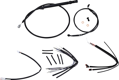 BURLY BRAND B30-1241 Handlebar Cable and Brake Line Kit for Burly Ape Handlebars - 16" Gorilla Softail/Touring Black