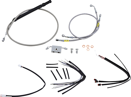 BURLY BRAND B30-1244 Handlebar Cable and Brake Line Kit for Burly Ape Handlebars - 16" Gorilla Softail/Touring Stainless