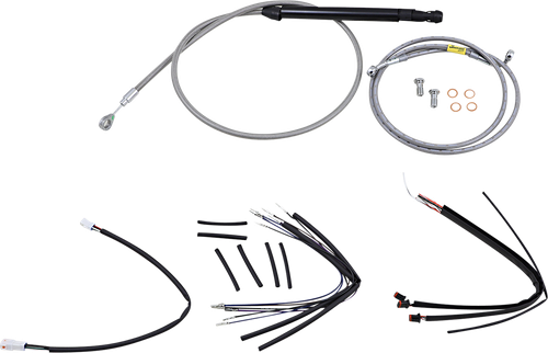 BURLY BRAND B30-1251 Handlebar Cable and Brake Line Kit for Burly Ape Handlebars - 18" Gorilla FLSL Stainless
